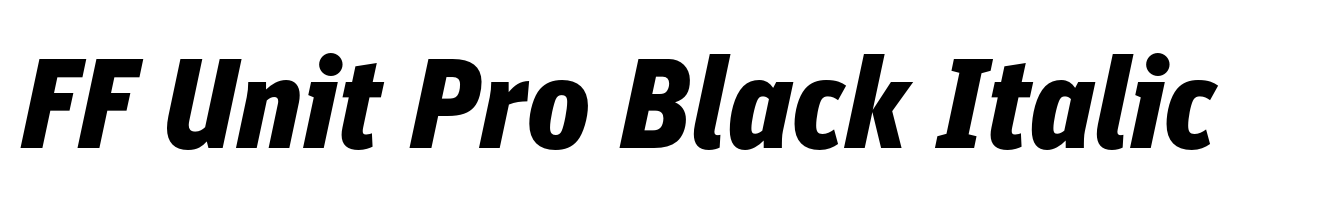 FF Unit Pro Black Italic